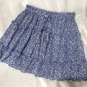 Sienna Sky Blue/White Mini Skirt— Medium